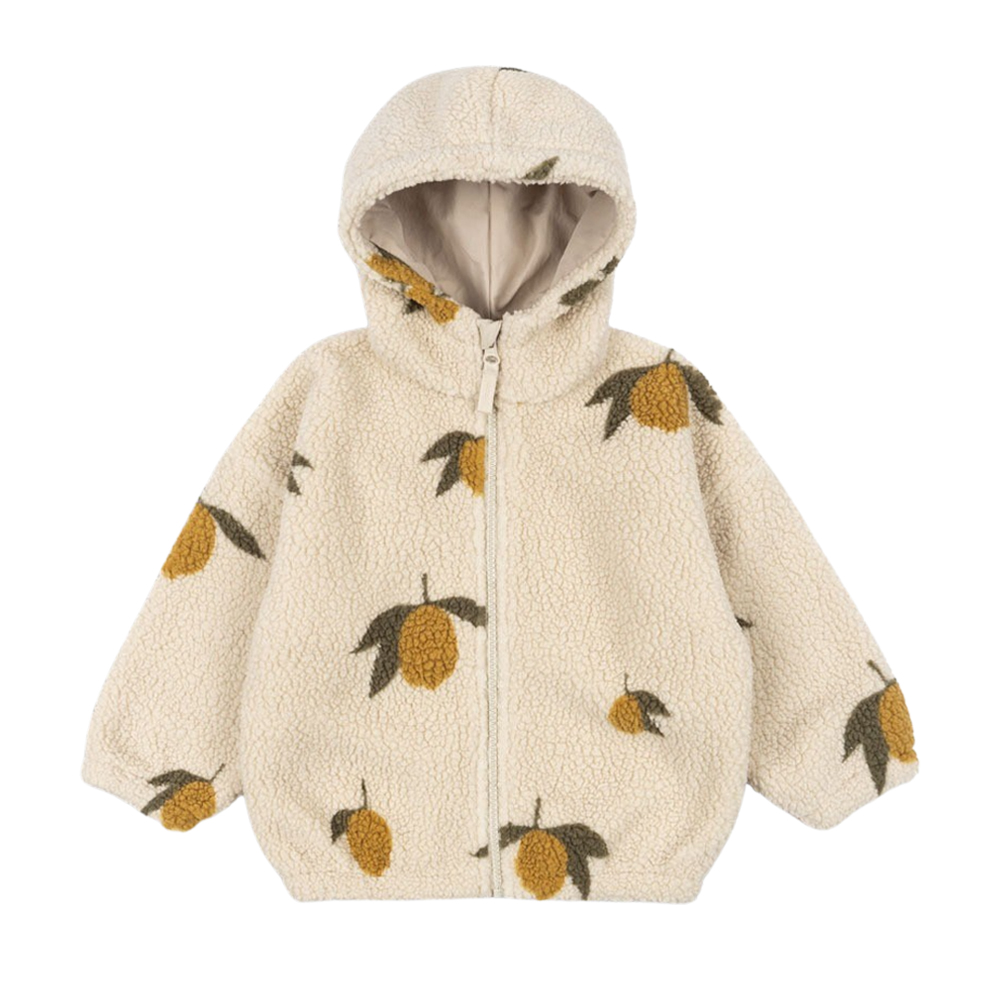 KS104068 MON GRAND CITRON Konges Sløjd Jody Teddy Hoodie Grs Mon Grand Citron
