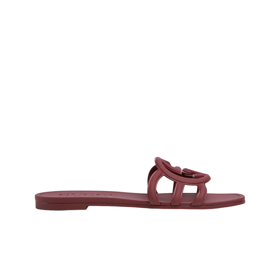 (W) 구찌 인터로킹 G 슬라이드 샌들 로쏘 앙코라 러버((W) Gucci Interlocking G Slide Sandals Rosso Ancora Rubber) - 1