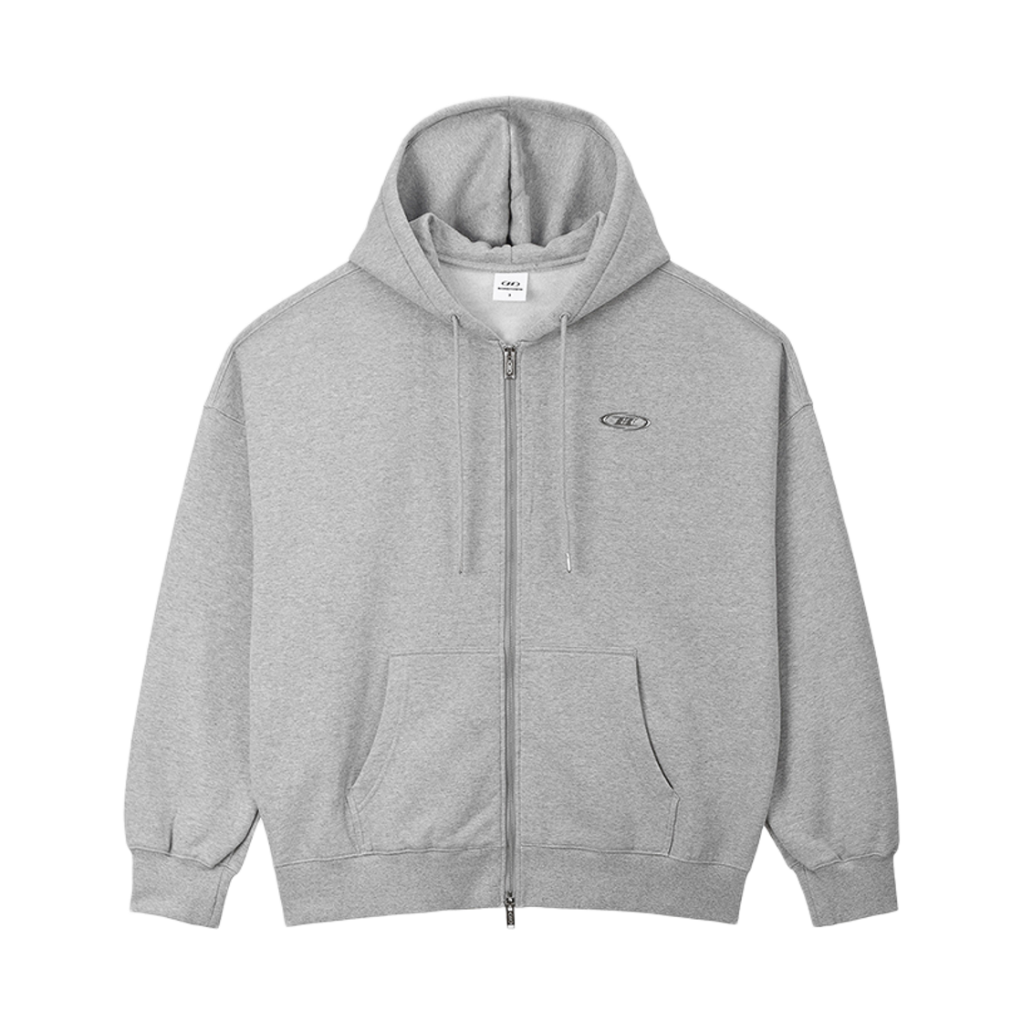 본투윈 크롬 B 플리스 후디 집업 멜란지그레이