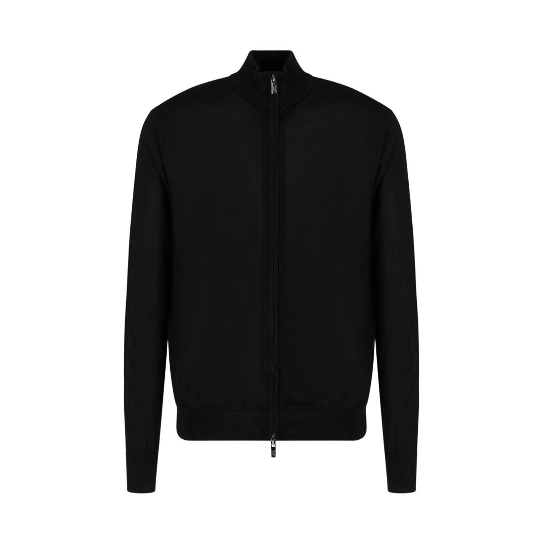 8N1MUZ1MJXZ0999 Emporio Armani Virgin Wool Full Zipper Cardigan Black