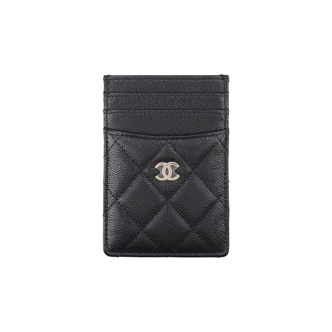 ITL6I9TL3KPI Chanel AP3595 Classic Card Wallet in Black Grained Calfskin with Gold Hardware