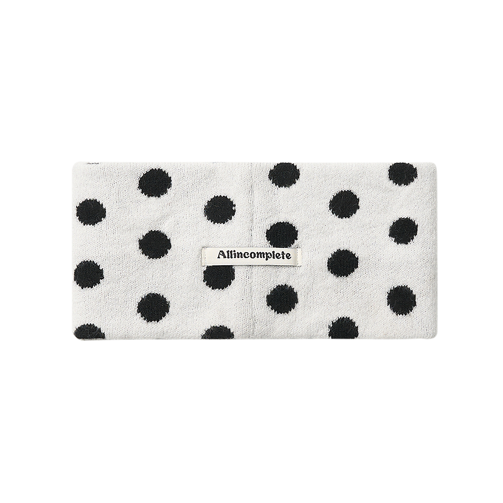 25FWDPHCR Allincomplete Dot Pattern Hairband Cream