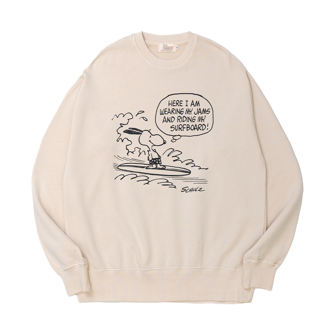 SMJS-024NT Houston Japan Peanuts Pigment Crew Neck Sweat ④ Pigment Natural SMJS-024