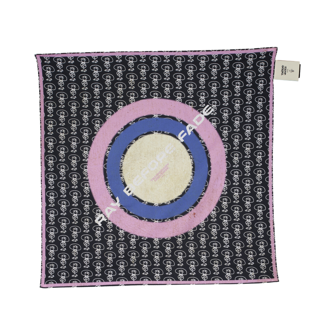 TU25SFFR Temporary Universe Graphic Scarf Black