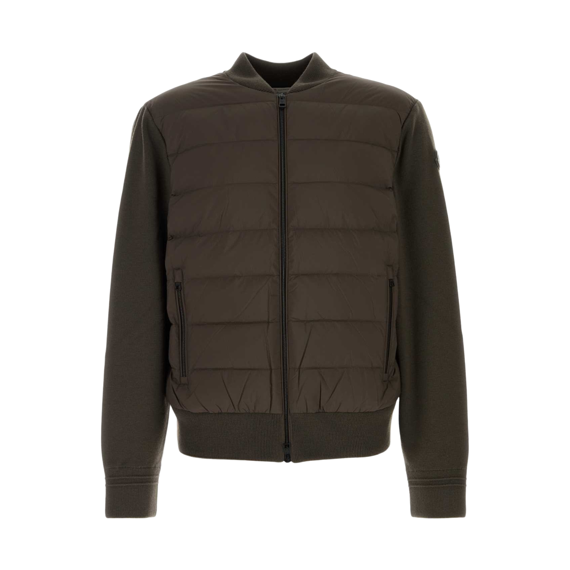 몽클레르 패딩 울 집업 가디건 다크 브라운 - 25FW(Moncler Padded Wool Zip Up Cardigan Dark Brown - 25FW) - 1