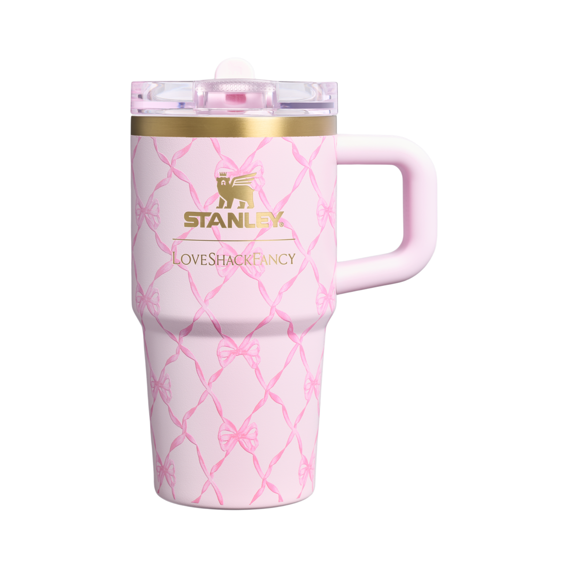 10-12484 Stanley 1913 x LoveShackFancy Holiday The Quencher ProTour Flip Straw Tumbler 591ml Baby Bow Pink Peppermint