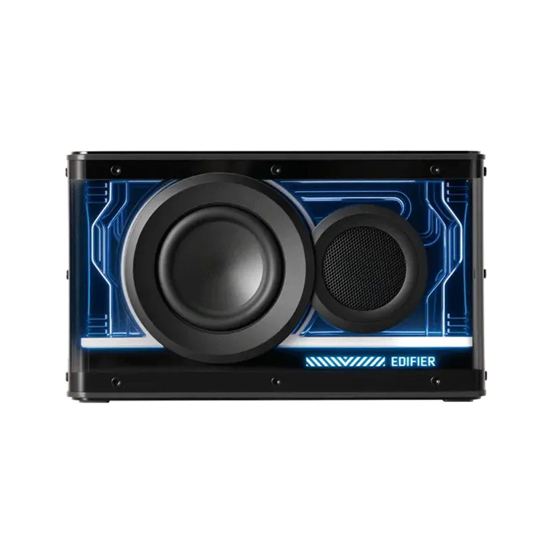 에디파이어 QD25 데스크탑 투명 블루투스 스피커 25W 블랙(EDIFIER QD25 Desktop Transparent Bluetooth Speaker 25W – Black)
