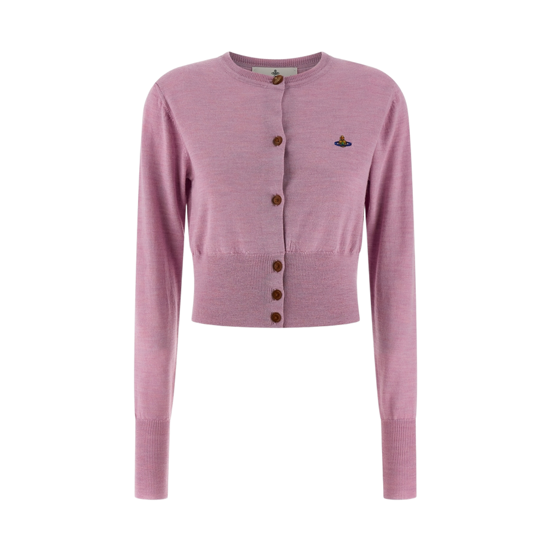1803002U-Y0006-G402 (W) Vivienne Westwood Bea Cropped Cardigan Pink