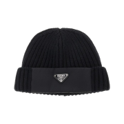 Prada Wool Re-Nylon Beanie Black