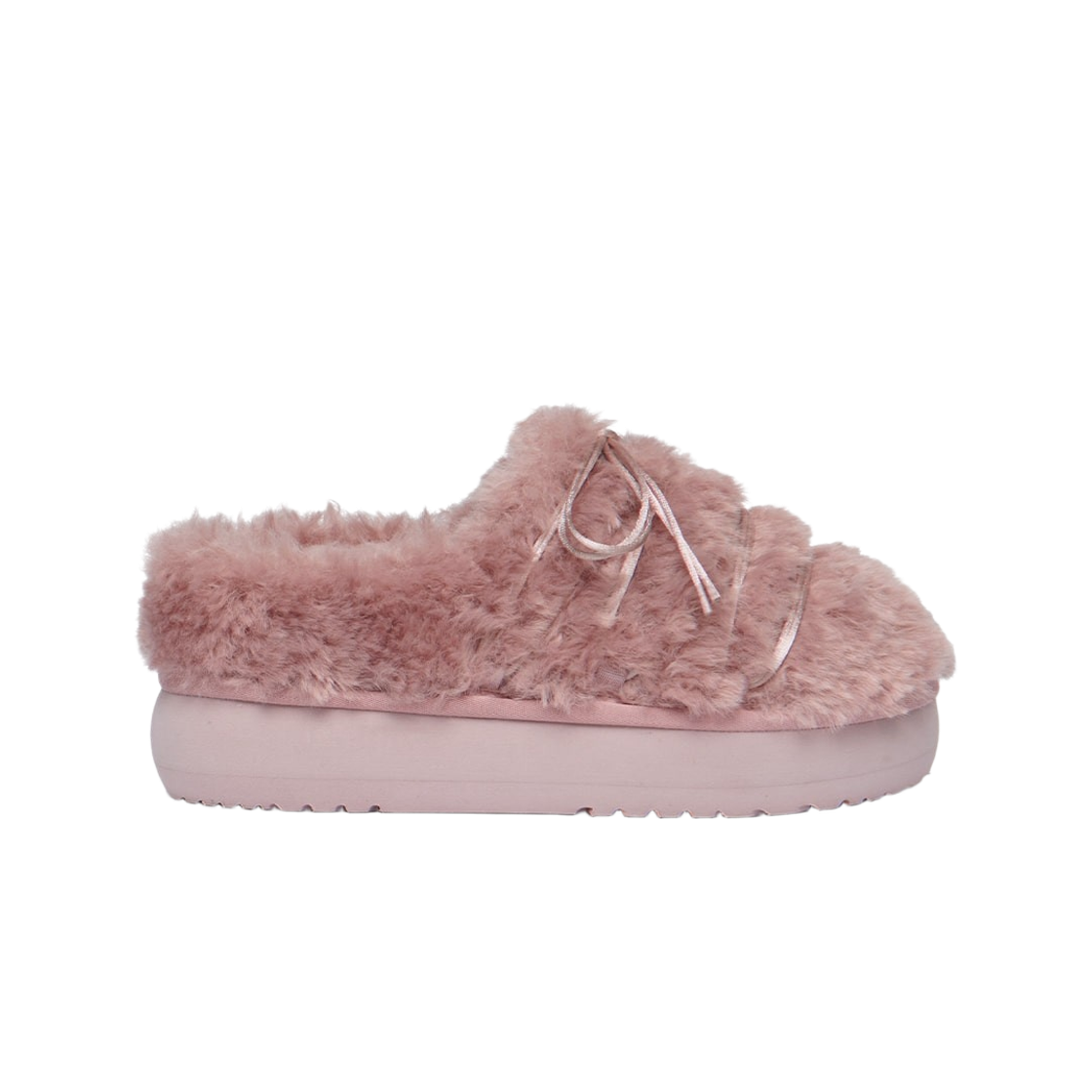 (W) 락피쉬웨더웨어 컬리 퍼 뮬 더스티 핑크((W) Rockfishweatherwear Curly Fur Mules Dusty Pink) - 1