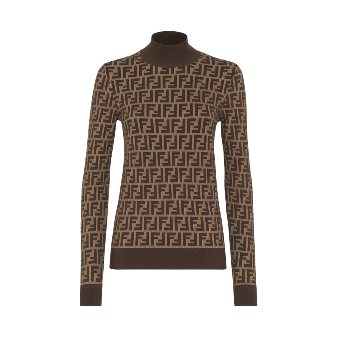 FZXC73ASJTF0GGE (W) Fendi FF Cotton Sweater Brown