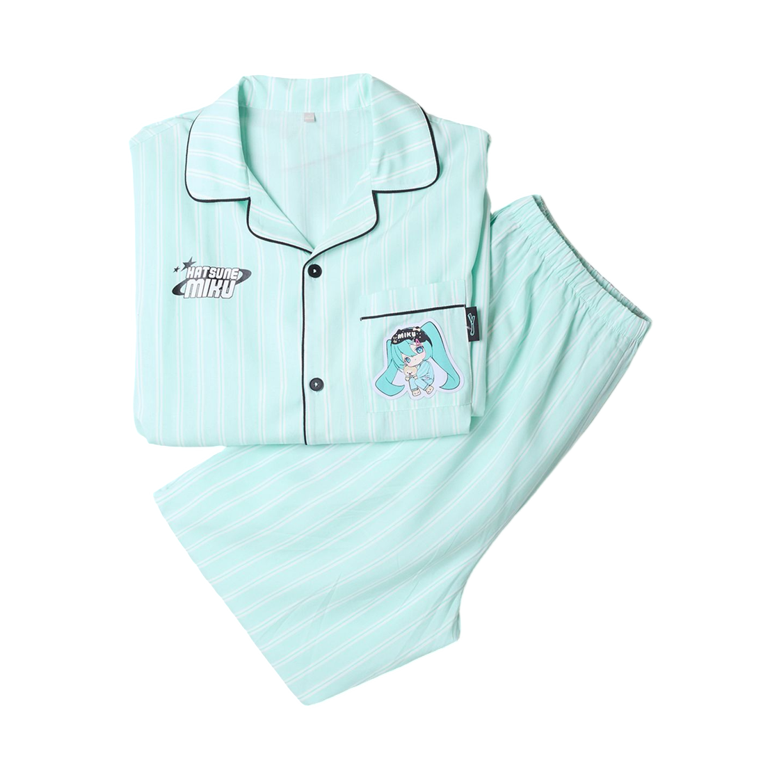 스파오 x 하츠네미쿠 롱슬리브 파자마 세트 민트(Spao x Hatsune Miku Long Sleeve Pajamas Set Mint)
