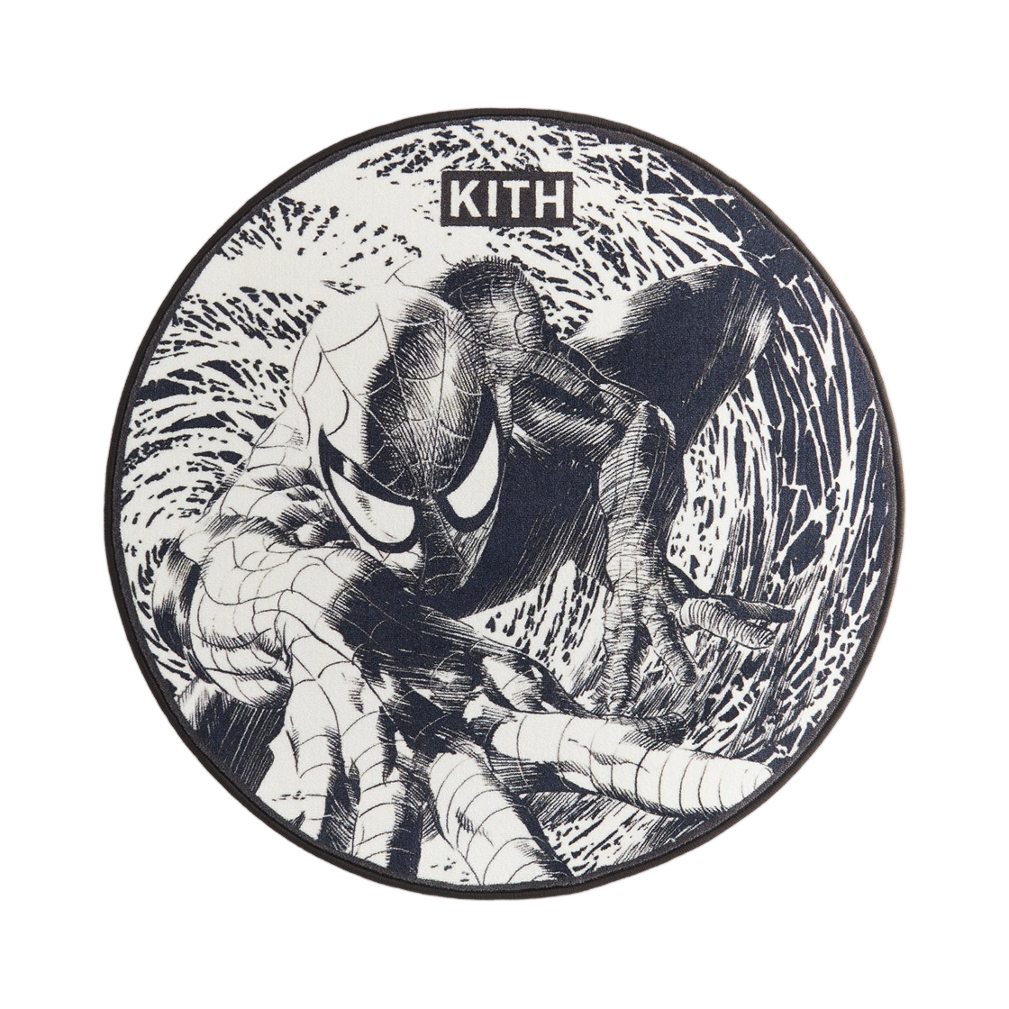 KHLHO0088-001 Kith x Marvel Spider-Man Area Rug Black