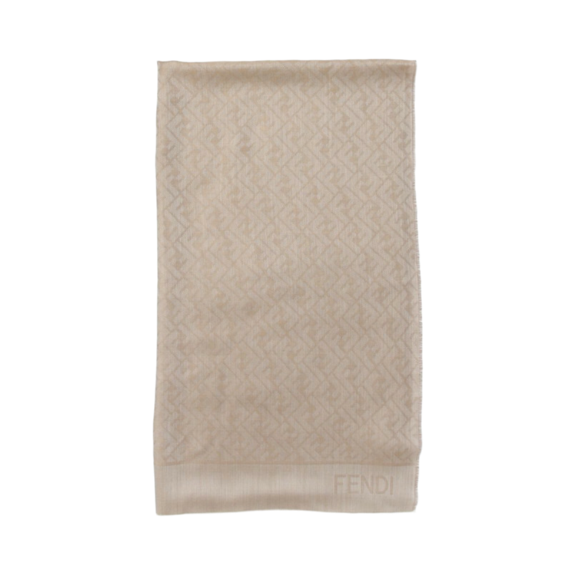 FXT246AUM4F0QD3 (W) Fendi FF Jacquard Scarf Dove Grey