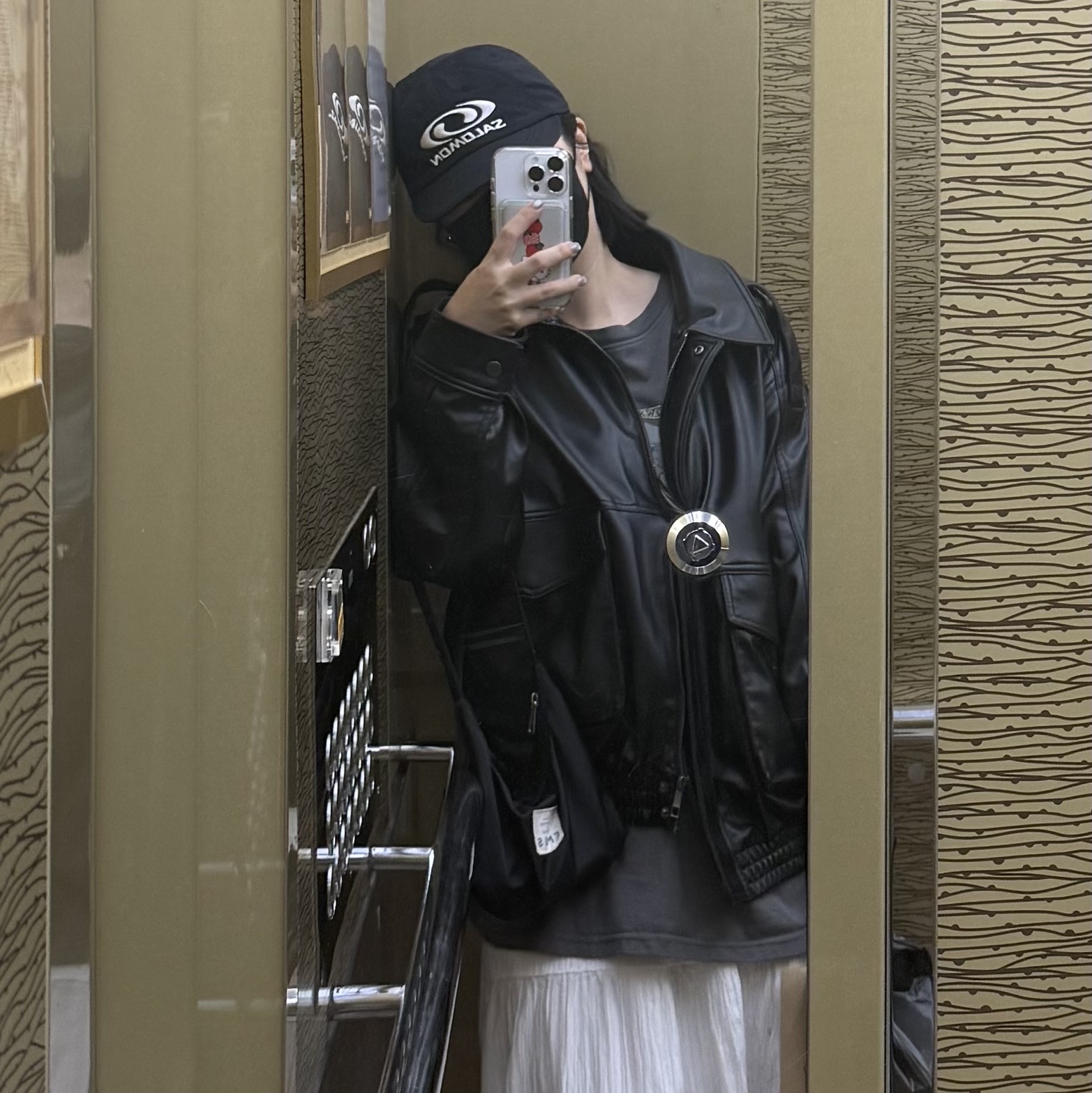 Salomon Link 6 Panel Cap Black 착용 스타일