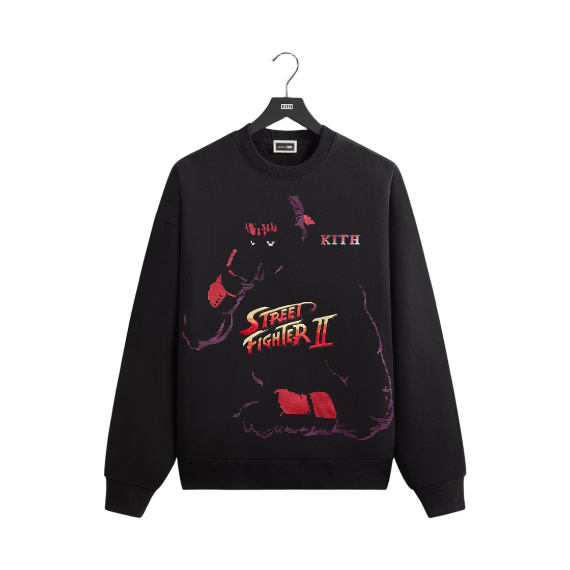 키스 x 캡콤 류 빈티지 넬슨 크루넥 블랙(Kith x Capcom Ryu Vintage Nelson Crewneck Black) - 1