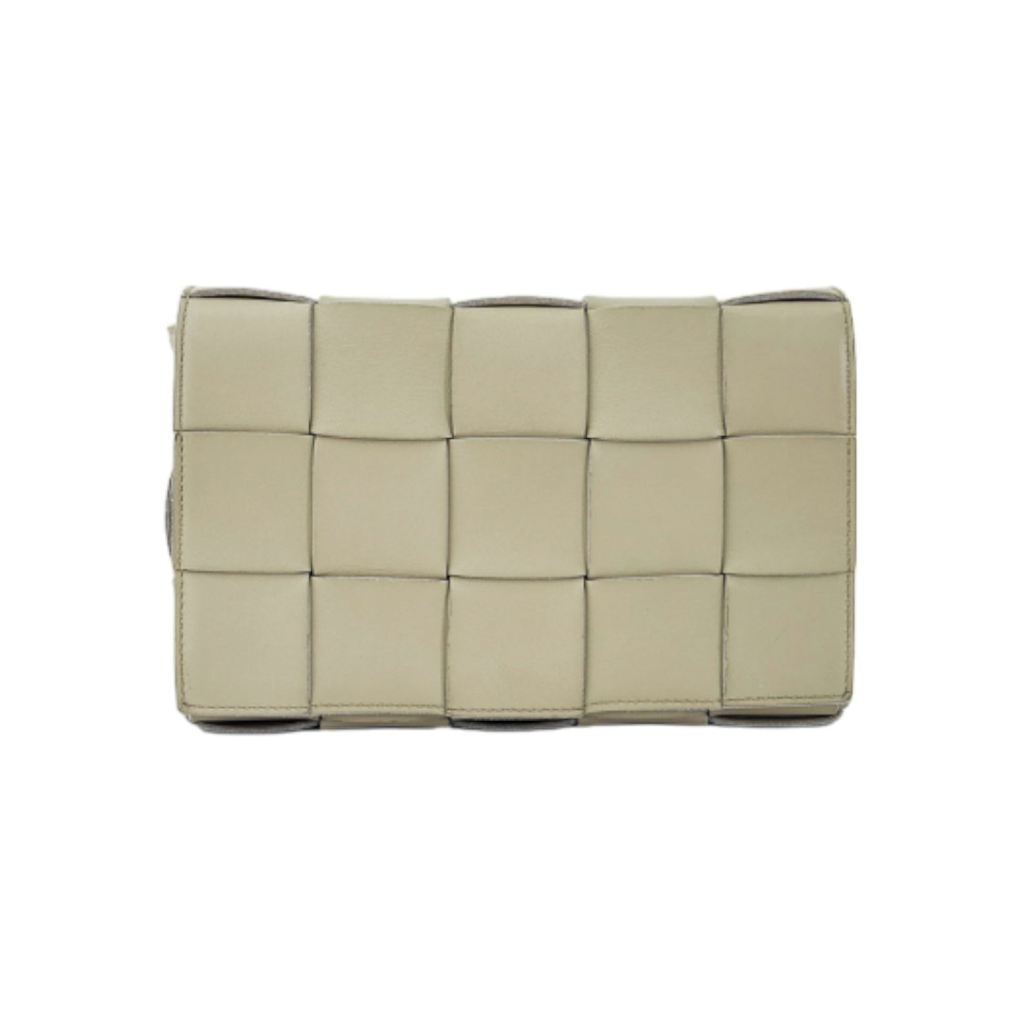 보테가 베네타 인트레치오 레더 카세트백 숄더백 크로스백 트래버틴 OS(Bottega Veneta Intrecciato Leather Cassette Bag in Travertine)