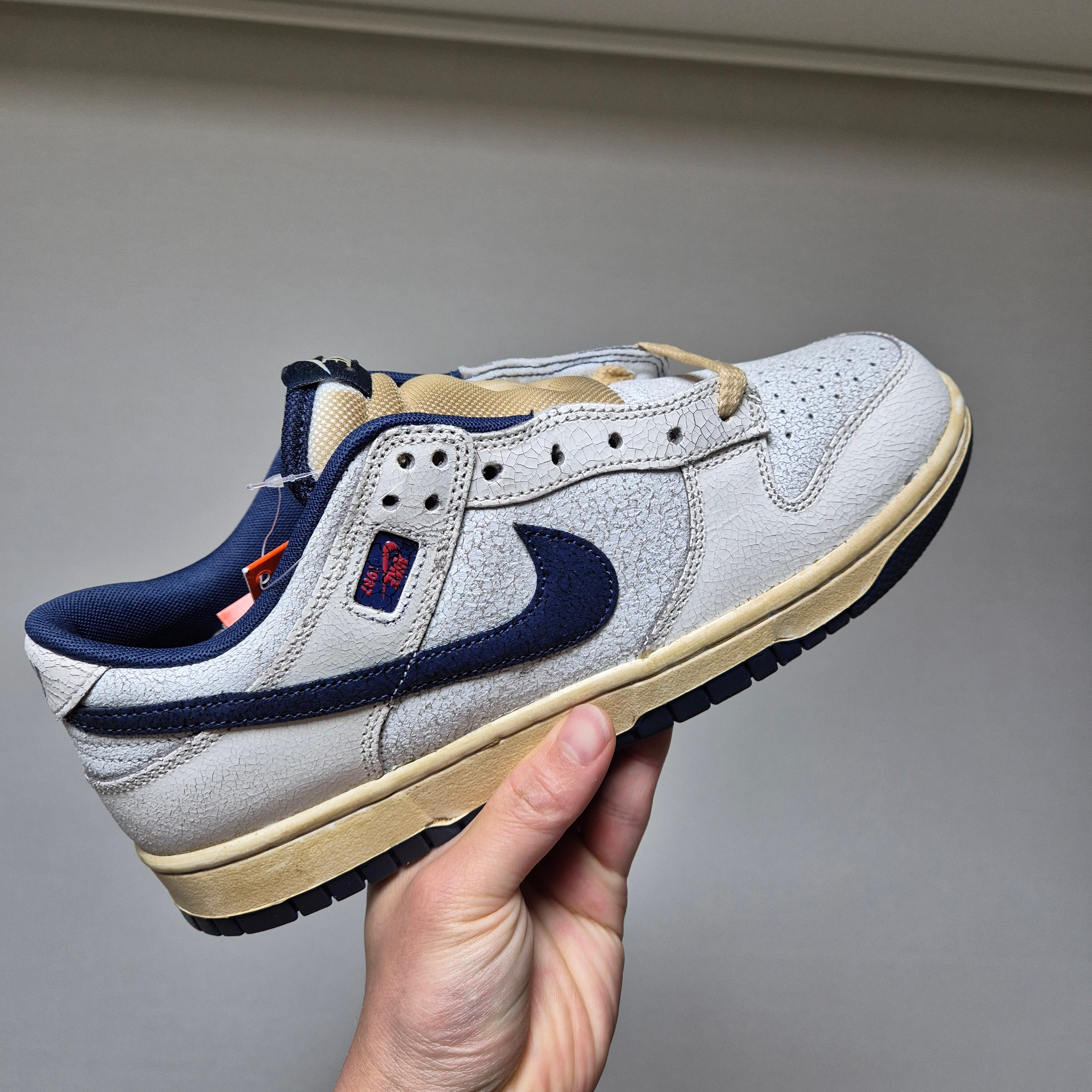 Nike x Stranger Things Dunk Low Phantom and Midnight Navy 착용 스타일 - 1