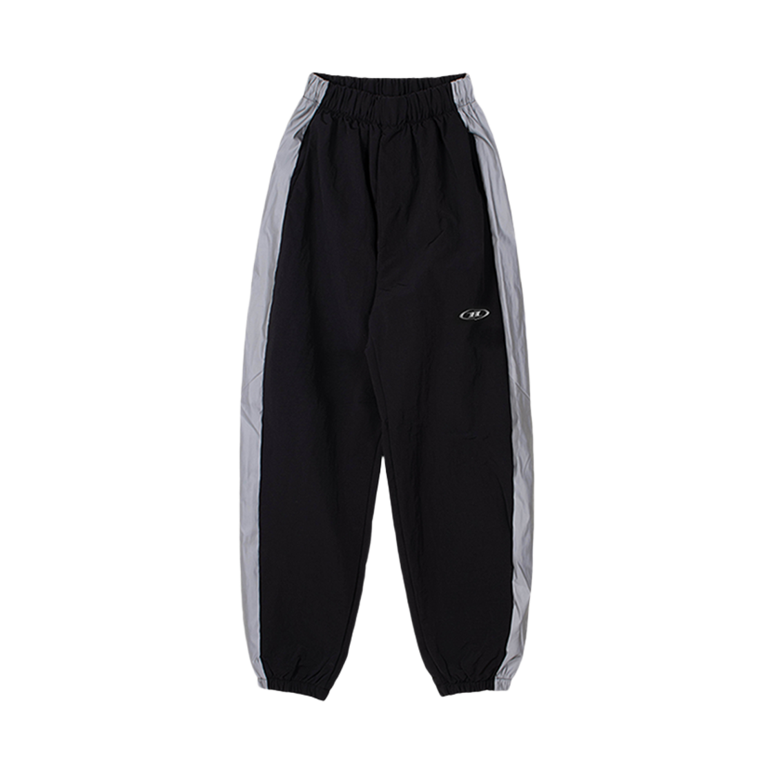 BE1MLP204BK BORN TO WIN Chrome Nylon Block Pants Black