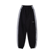 BORN TO WIN Chrome Nylon Block Pants Black