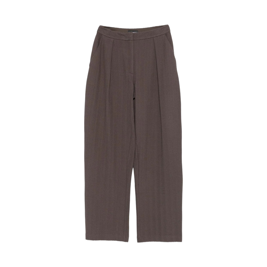 EW002755AF16061F6023 (W) Emporio Armani ASV Chevron Motif Jersey Trousers with Pleats Dove Grey