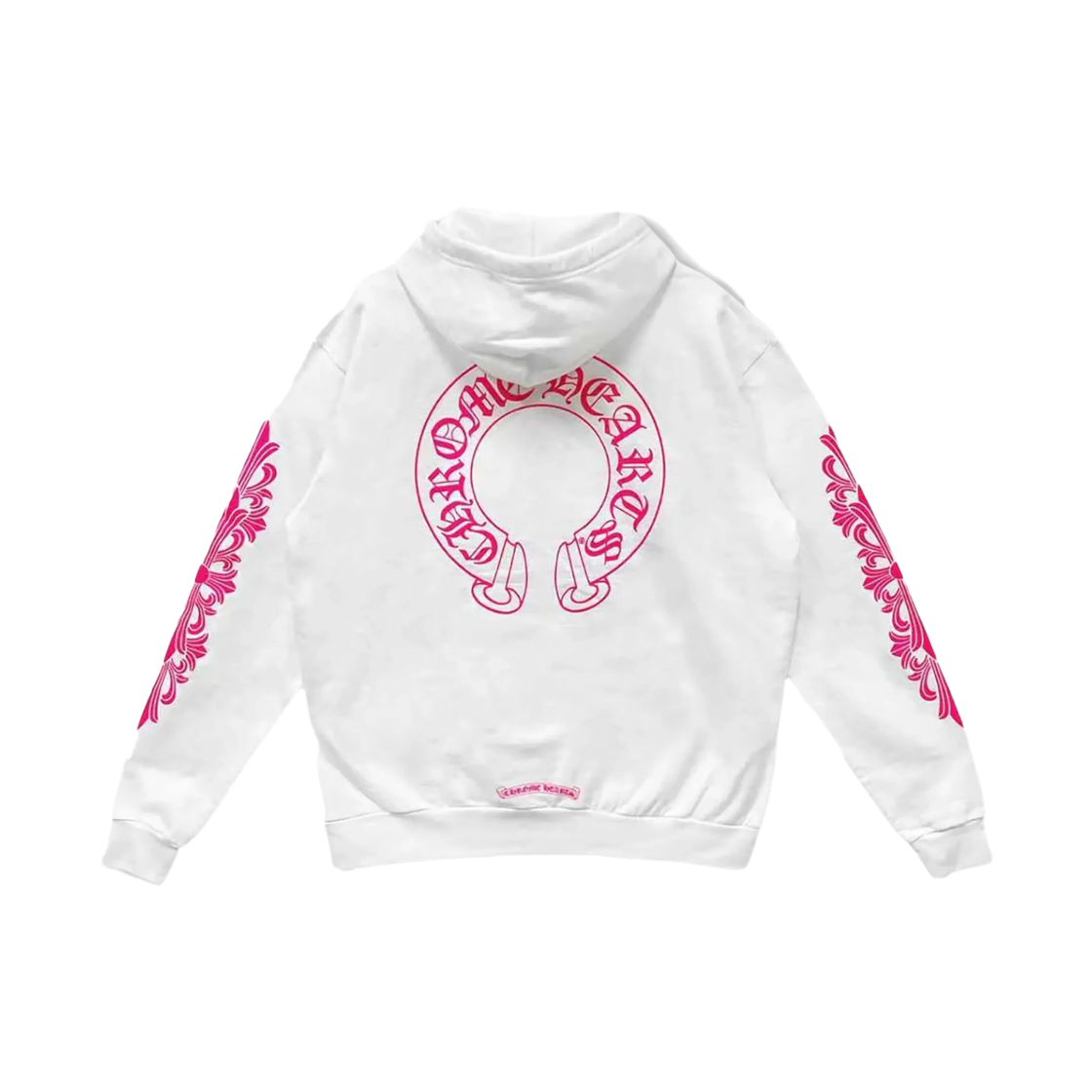 크롬하츠 홀스슈 로고 후드 화이트 핑크(Chrome Hearts Horseshoe Logo Hoodie White Pink) - 2