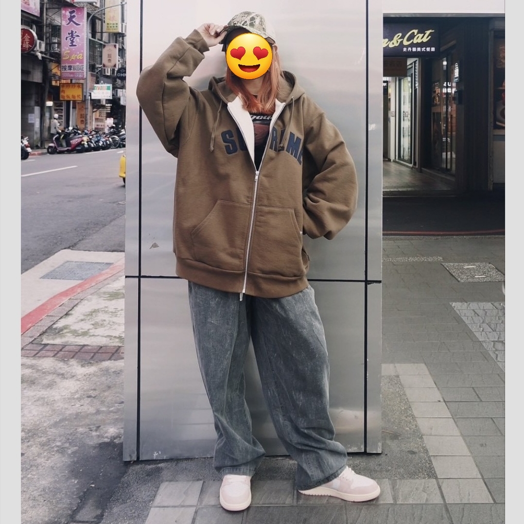 Supreme Arc Thermal Lined Zip Up Hooded Sweatshirt Dusty Brown - 25FW 착용 스타일 - 4