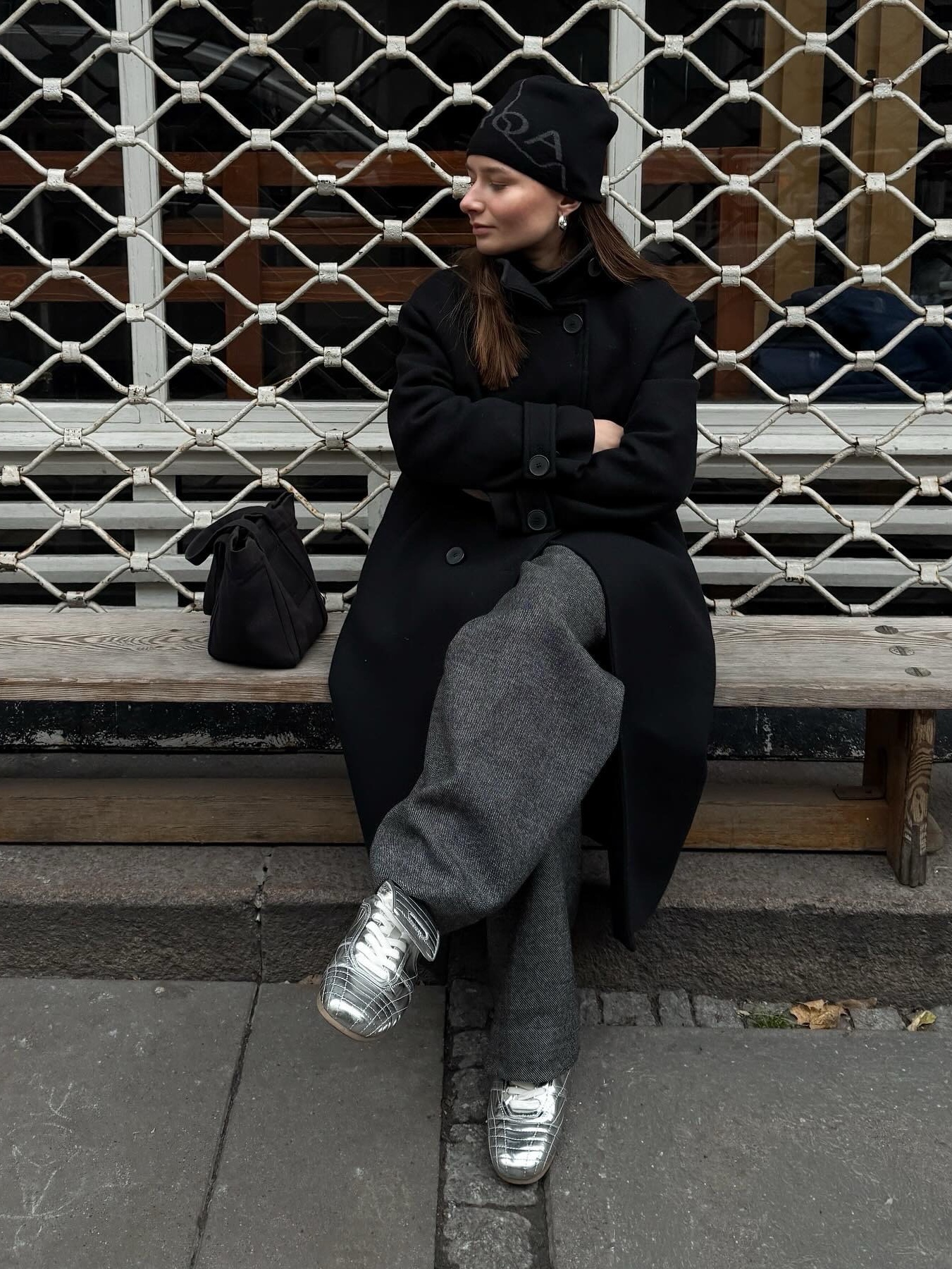 ROA Logo Wool Beanie Black - 25FW 착용 스타일