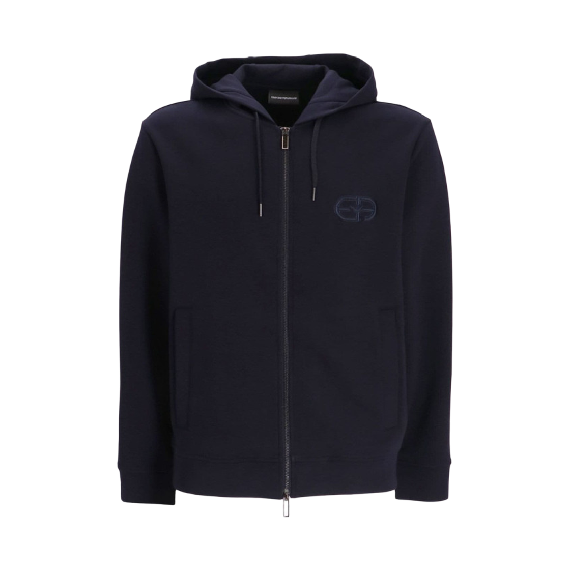 8N1ML61JHSZ0920 Emporio Armani Logo Cotton Hoodie Blue