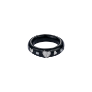 Nff Heart Term Ring Black