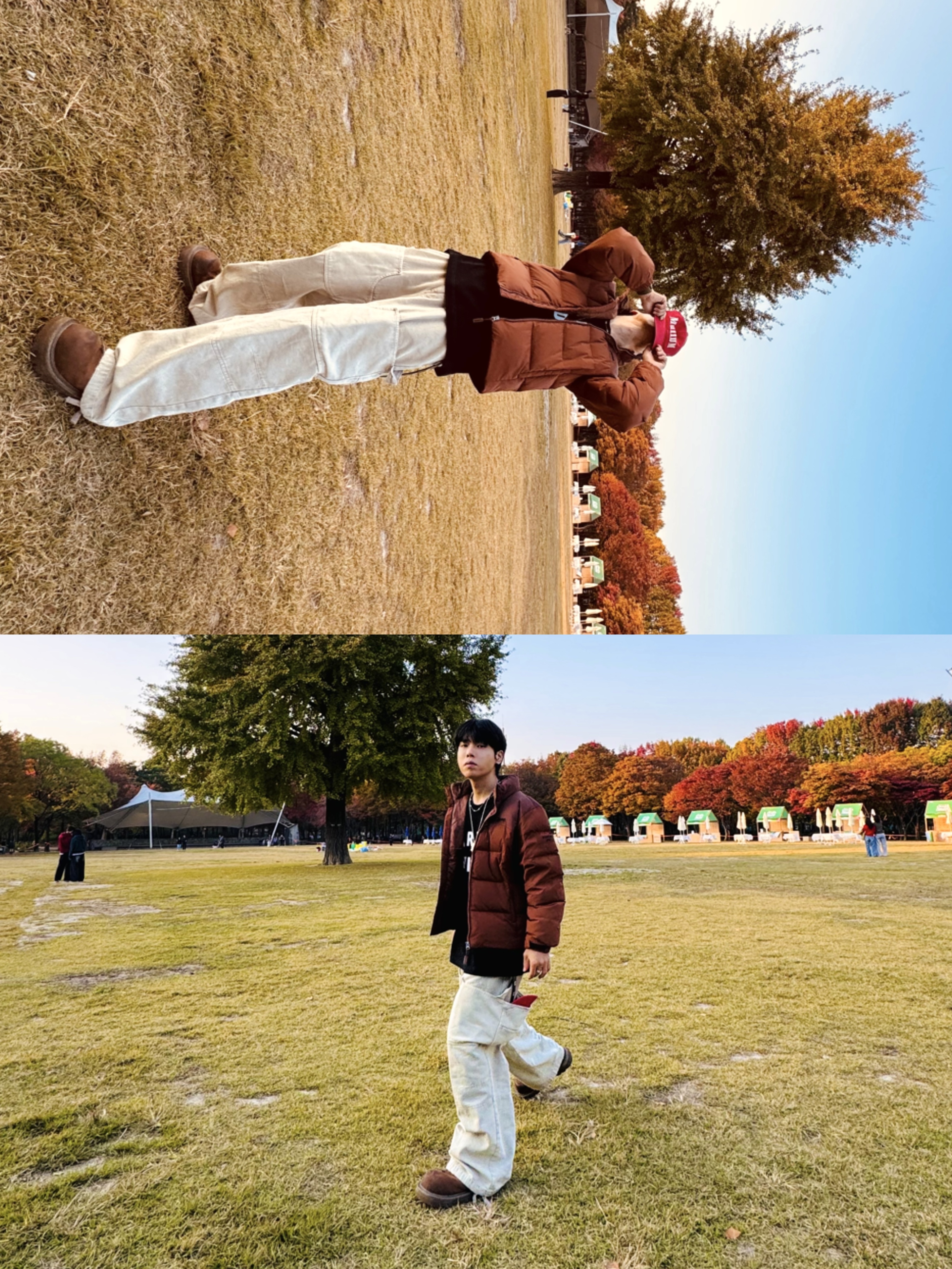 Nonnod Double Knee Cover Pants Vintage Beige, SOULESURES BOLD BELUGA Espresso Brown 착용 스타일 - 2