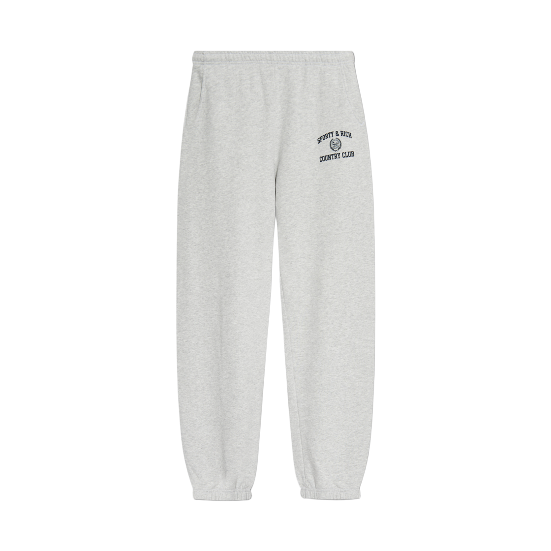 스포티 앤 리치 바시티 크레스트 스웨트팬츠 그레이(Sporty & Rich Varsity Crest Sweatpants Grey)