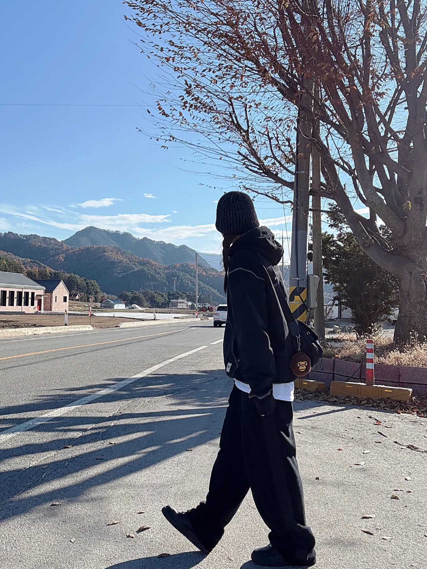 Stussy Contrast Stitch Label Hoodie Black, BAPE Baby Milo Headphone Holder Brown 착용 스타일