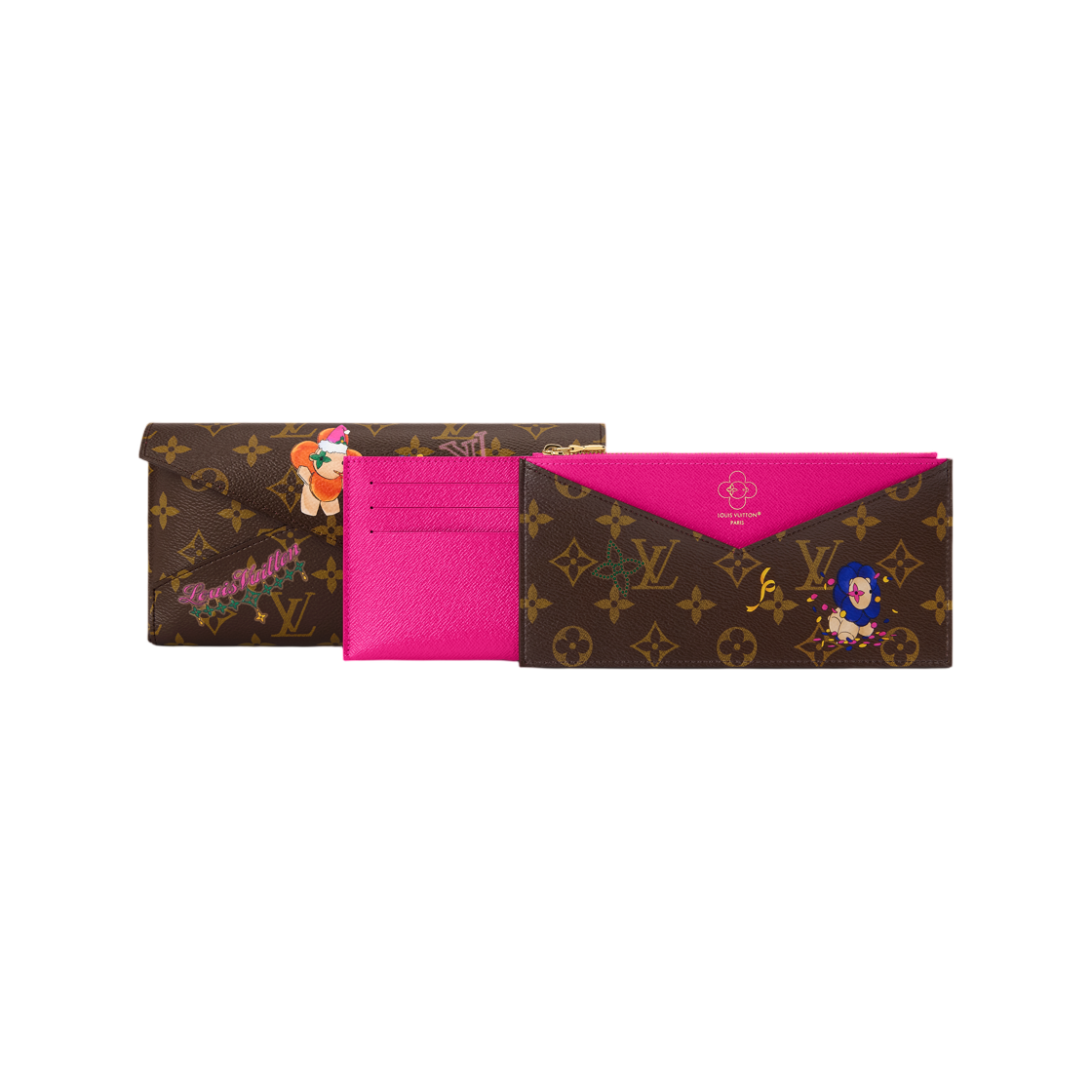 M15335 Louis Vuitton Kirigami Organizer Monogram Frozen Orchid