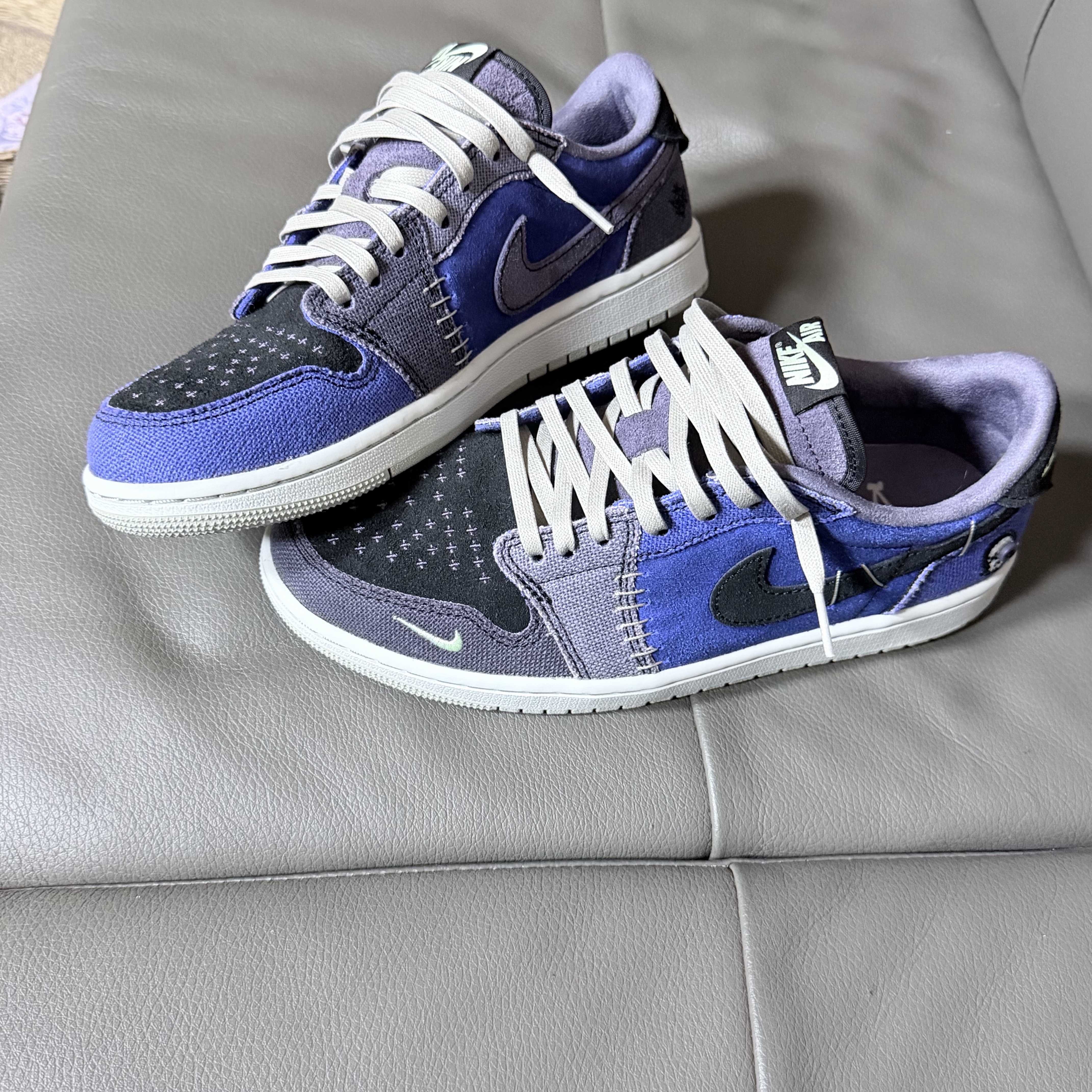 Jordan 1 x Zion Williamson Retro Low OG Regency Purple and Dark Raisin 착용 스타일