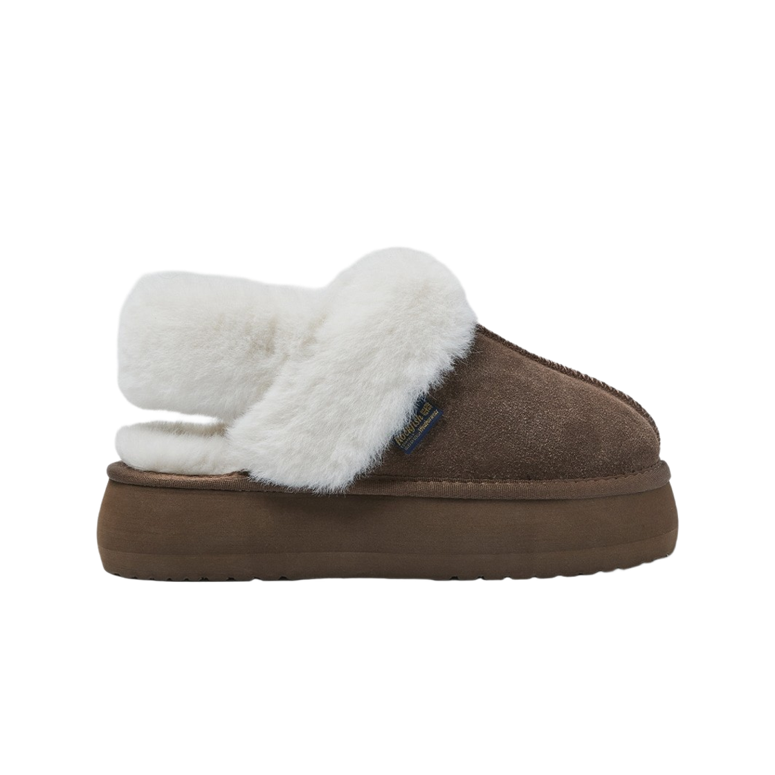 (W) 락피쉬웨더웨어 클라우디 플랫폼 퍼 슬링백 코코아((W) Rockfishweatherwear Cloudy Flatform Fur Slingbacks Cocoa)