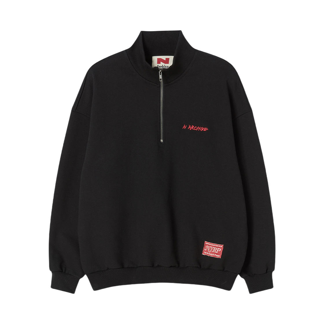 NV25WICR01BK N ARCHIVE Heritage Zip Jersey T-Shirt Black