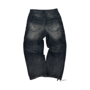 Nonnod Double Pocket Japanese Denim Pants Washed black