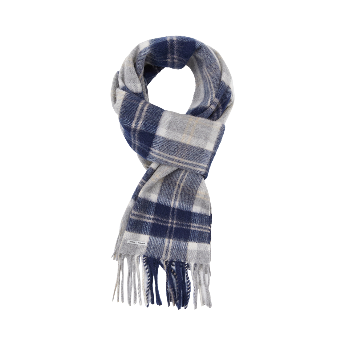 수아레 우먼 캐시미어 100 데일리 머플러 그레이 블루