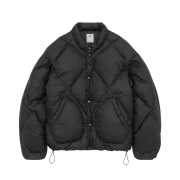 Polyteru Rhombus Down Puffer Jacket Black Charcoal