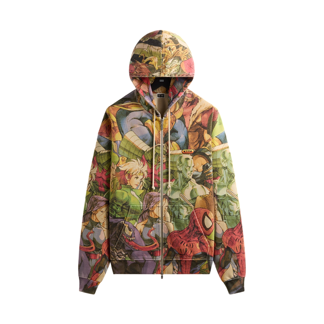 키스 x 마블 vs. 캡콤 뉴 에이지 오브 히어로즈 넬슨 풀 집 후드 베일(Kith x Marvel vs. Capcom New Age Of Heroes Nelson Full Zip Hoodie Veil)