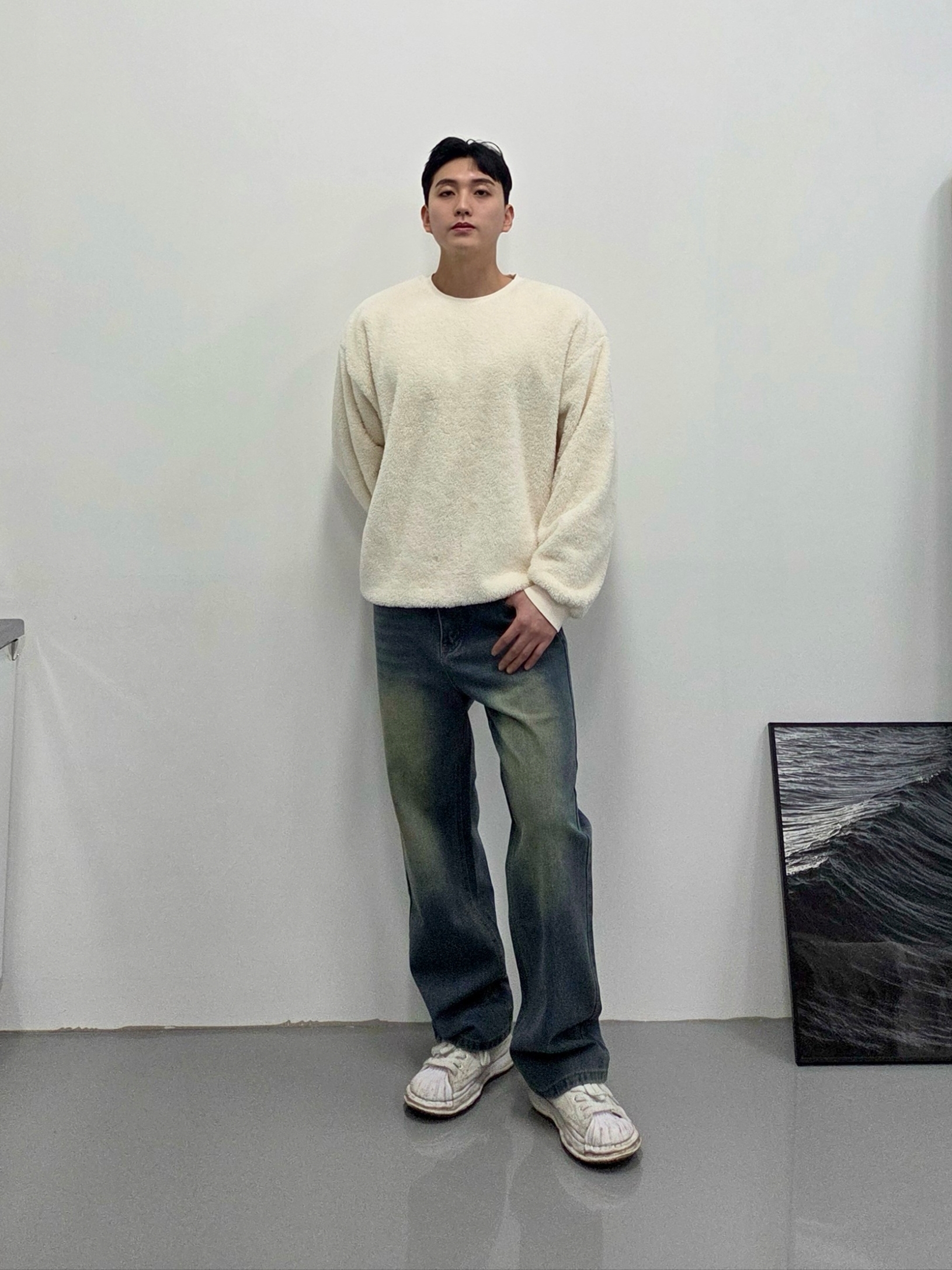Maison Mihara Yasuhiro Blakey OG Sole Canvas Low-top Sneakers White 착용 스타일