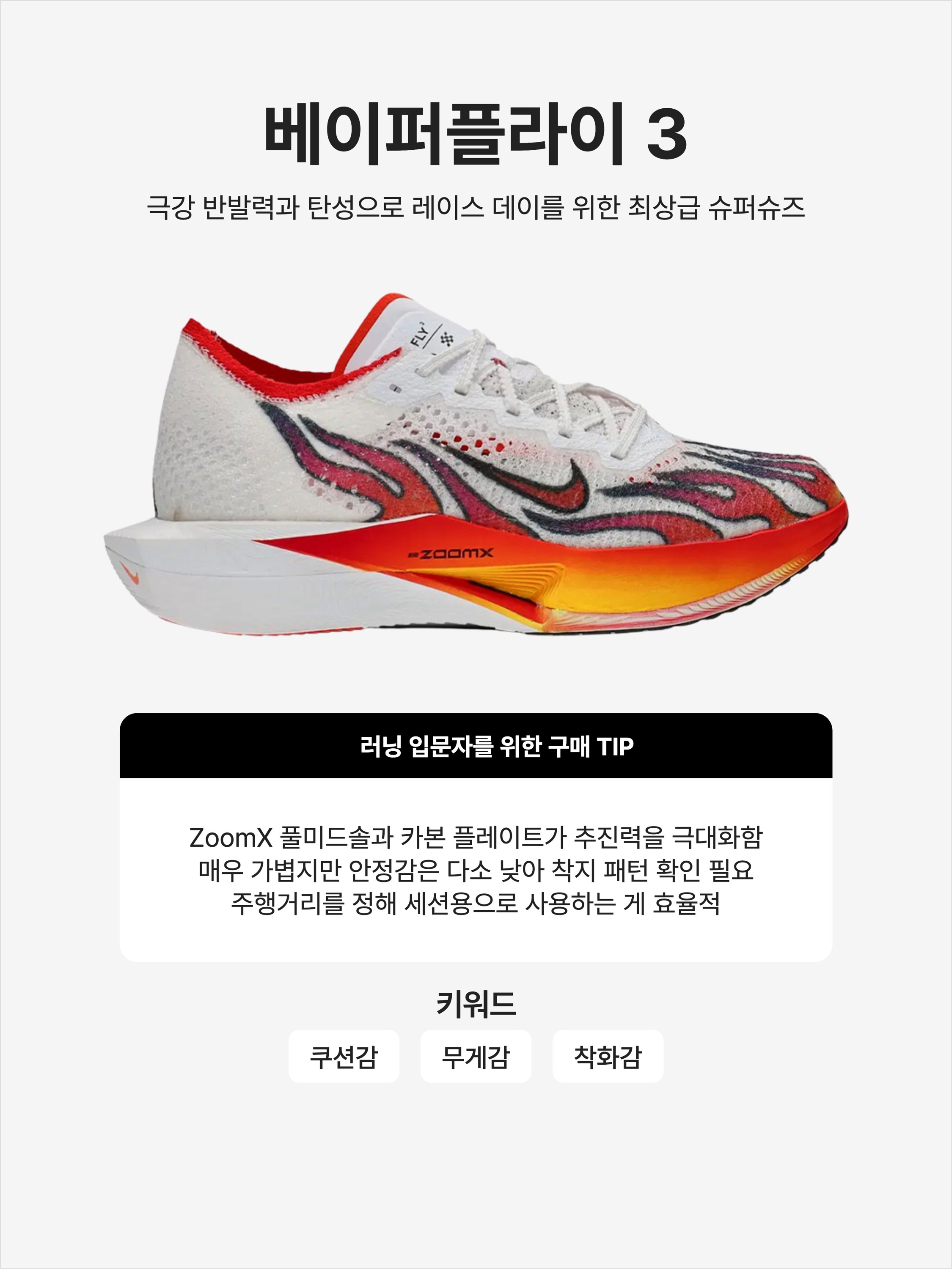 Nike ZoomX Vaporfly Next% 3 PRM White Habanero Red, Nike ZoomX Vaporfly Next% 3 White Grey 착용 스타일 - 1