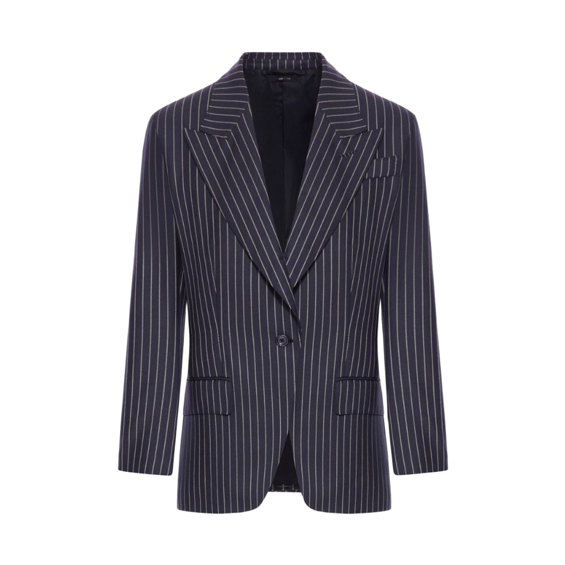 (W) 톰포드 싱글 브레스티드 울 플란넬 자켓 네이비 스톤((W) Tom Ford Single Breasted Wool Flannel Jacket Navy Stone)