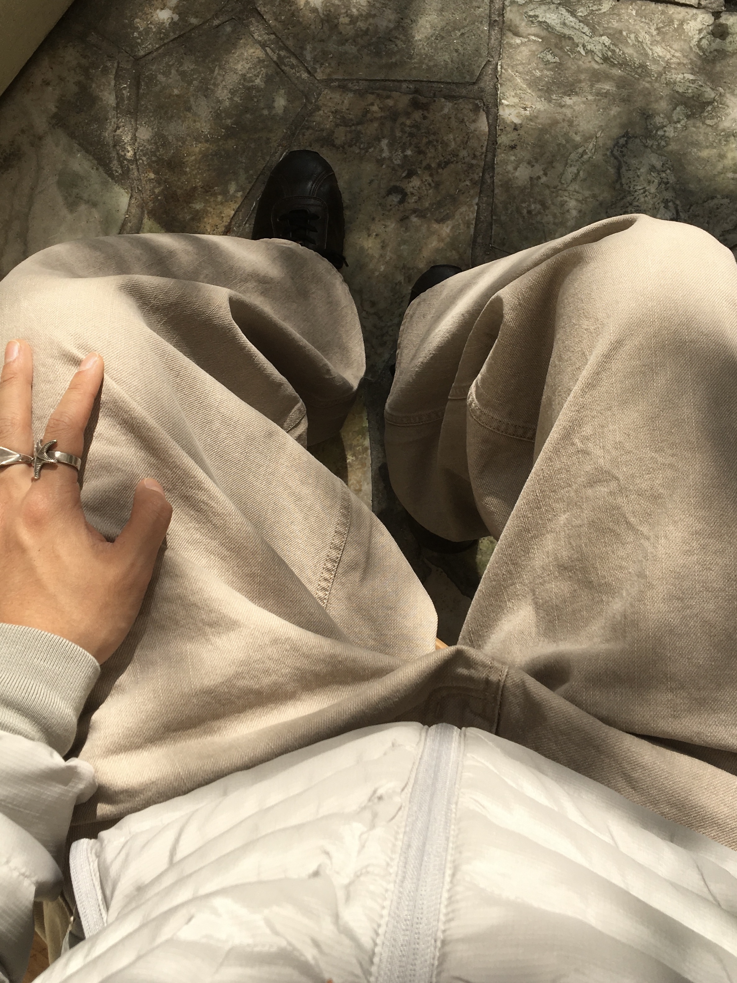 noun Wide Curved Denim Pants Sand Beige, Deviation Pele 02 착용 스타일 - 7