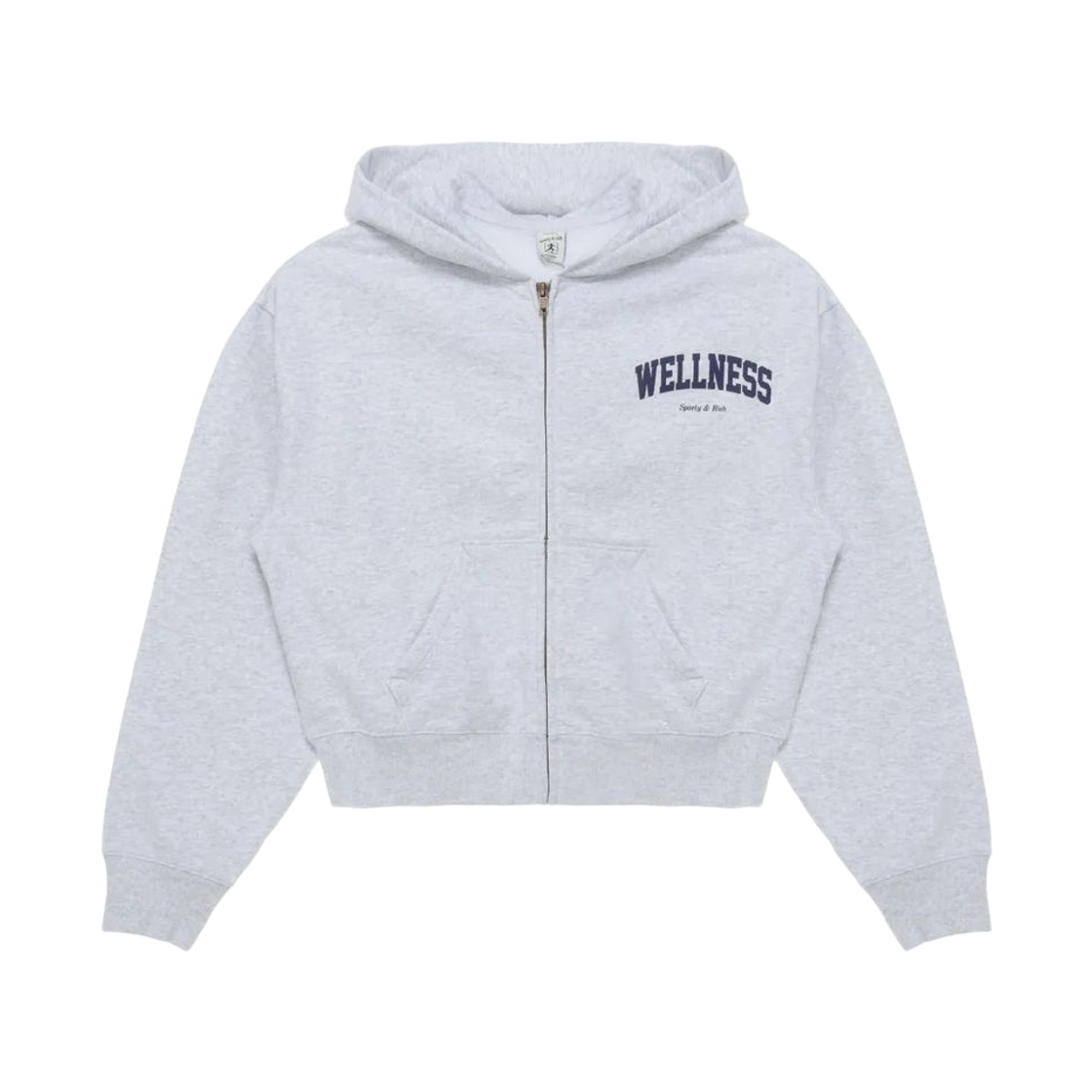 (W) 스포티 앤 리치 웰니스 후드 그레이((W) Sporty & Rich Wellness Hoodie Grey)