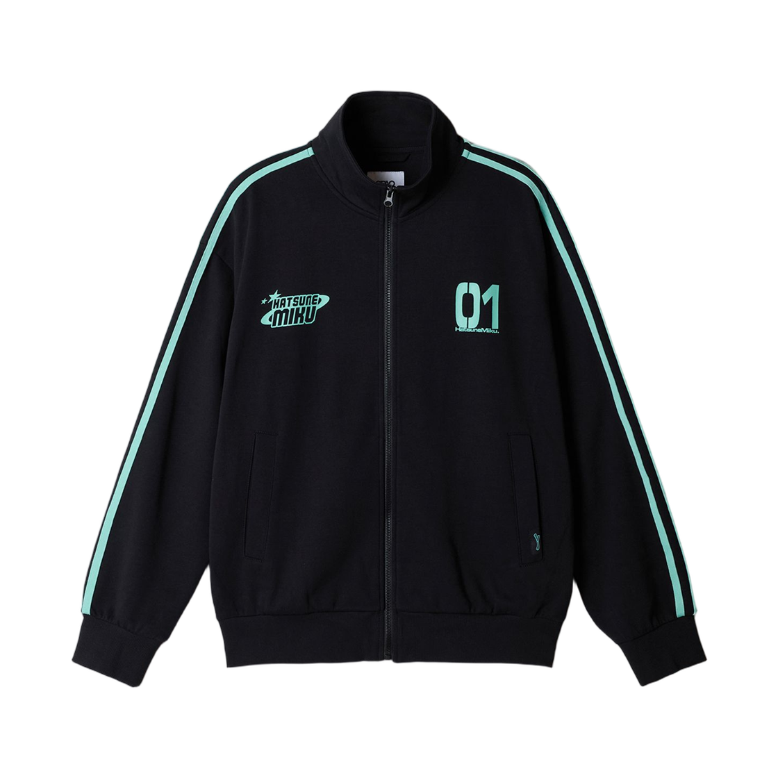 스파오 x 하츠네미쿠 트랙 자켓 블랙(Spao x Hatsune Miku Track Jacket Black)