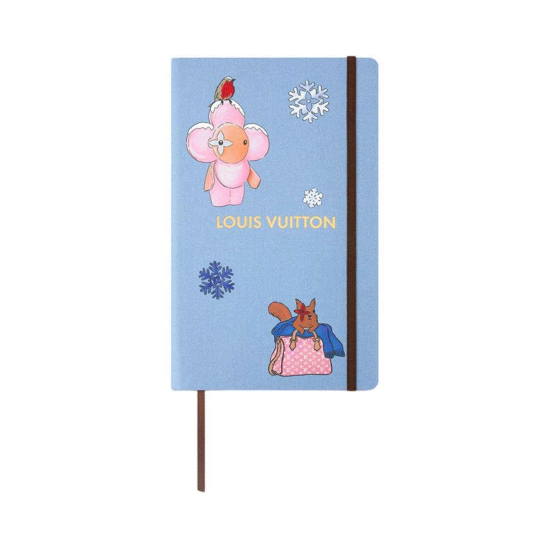 GI1462 Louis Vuitton Jane Notebook MM & Stickers Light Blue