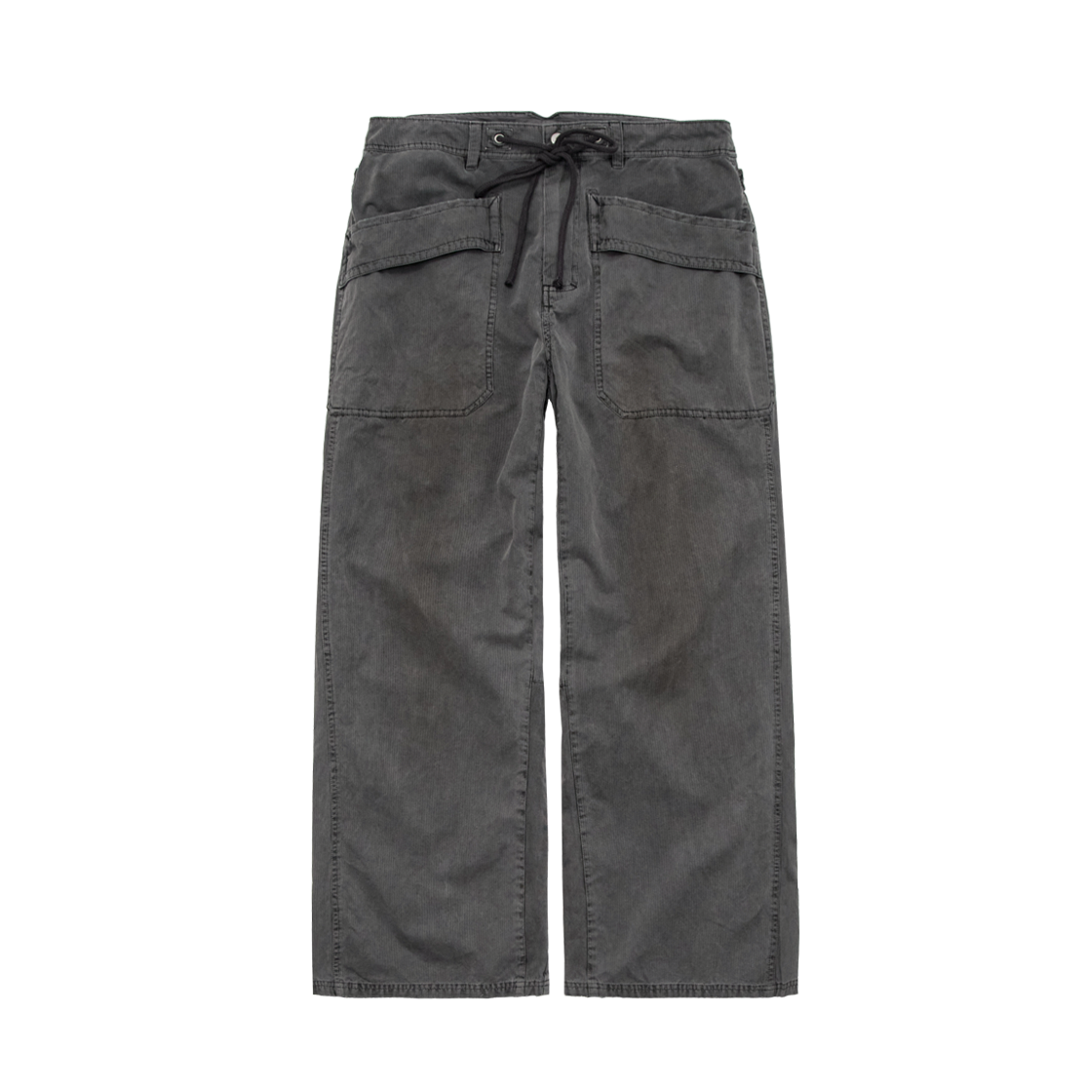 폴리테루 파라 팬츠 (베이커 팬츠) 페이디드 스트라이프 더티 그레이(Polyteru Para Pants (Baker Pants) Faded Striped Dirty Gray)