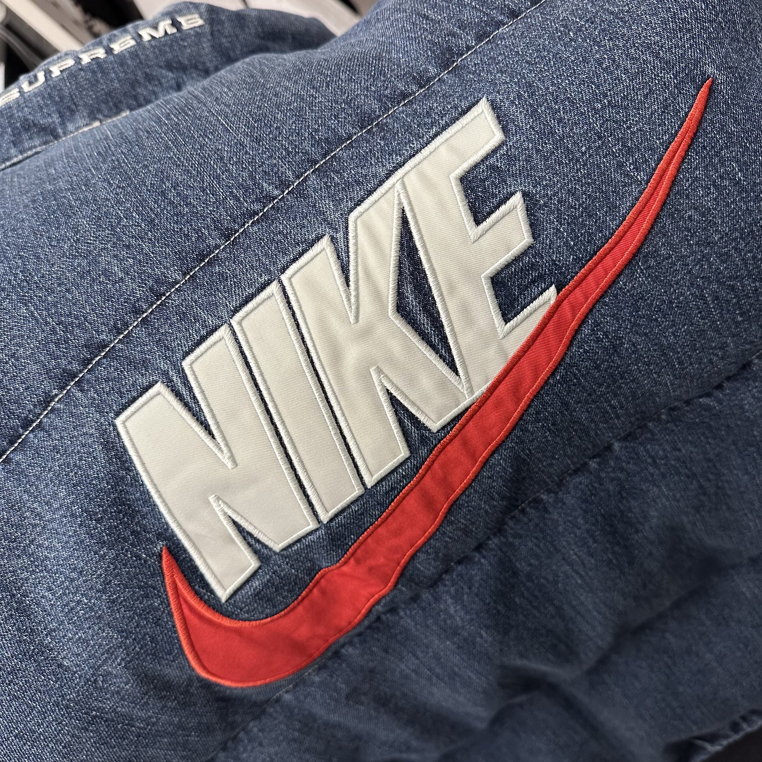 Supreme x Nike Denim Puffer Vest Indigo - 24SS 착용 스타일